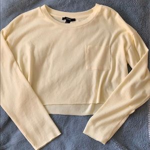 Forever 21 yellow long sleeve crop top